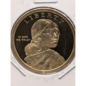 2009 Sacagawea Dollar – Golden Dollar – In 2×2 Holder